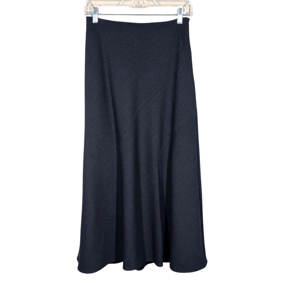 be Vintage Wool Blend A-Line Skirt • Size 4 • Dark Gray